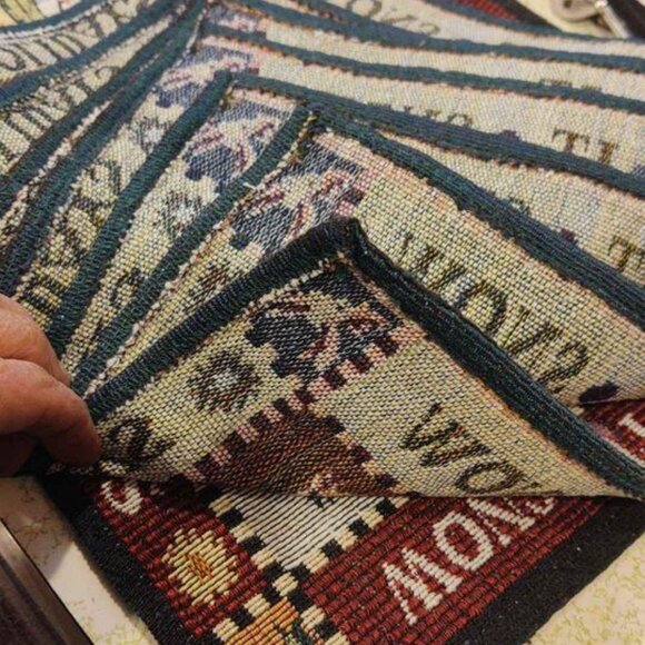 Snowman Tapestry Placemats - Set of 8 - Picture 3 of 7